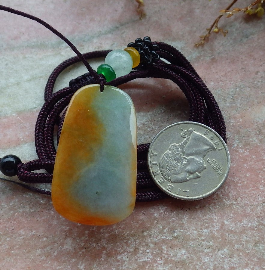 Certified Red Green Burma 100% Natural A Jade jadeite pendant Gold Fish Lotus Flower Necklace 金玉满堂 630758 TN
