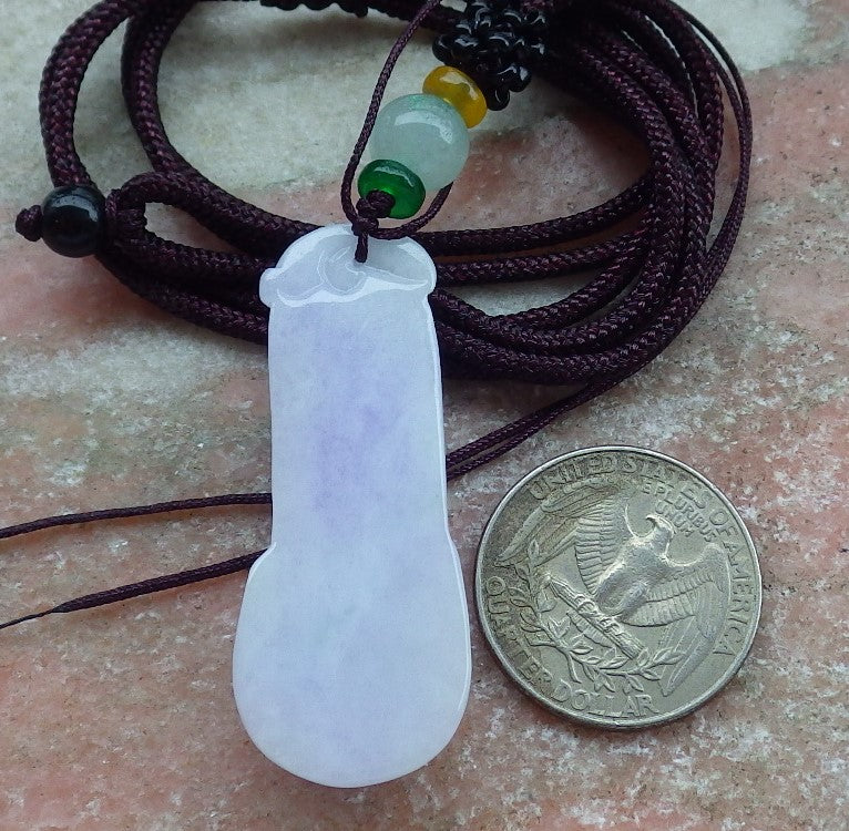 Certified Lavender Burma 100% Natural A Jade jadeite pendant Rose Flower Necklace 花开富贵 630948 TN