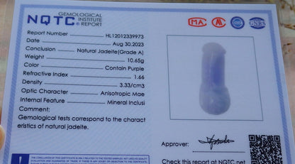 Certified Lavender Burma 100% Natural A Jade jadeite pendant Rose Flower Necklace 花开富贵 630948 TN