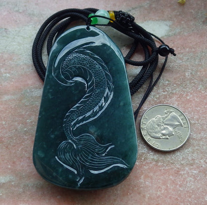 Atestita Glacia Verda Birmo 100% Natura A Jadejadeita pendanta Guan Gong Dio Drako-Ĉevalo-Koliero 关公 631199 TN