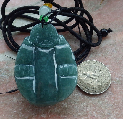 Atestita Glacia Verda Birmo 100% Natura A Jadejadeito Pendanta Drako Testudo Mona Monero-Koliero 龙龟 631462 TN