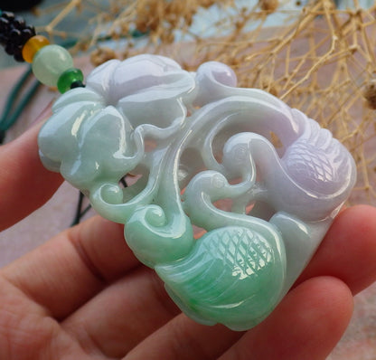 Atestita Verda Pala Lavenda Birmo 100% Natura A Jadejadeito Pendilo Mandarena Anaso Fenikso-Folio-Koliero 鸳鸯 637279 TN