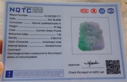 Atestita Verda Pala Lavenda Birmo 100% Natura A Jadejadeito Pendilo Mandarena Anaso Fenikso-Folio-Koliero 鸳鸯 637279 TN