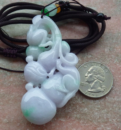 Atestita Verda Pale Pala Lavenda Birmo 100% Natura Jadeja Pendanta Simio-Persika Kukurbo-Koliero 猴子 637407 TN