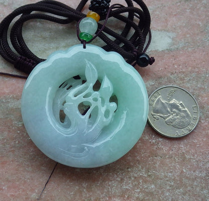 Atestita Verda Pala Lavenda Birmo 100% Natura A Jadejadeita Pendilo Fenikso Birda Flora Koliero 鸟语花香 637468 TN