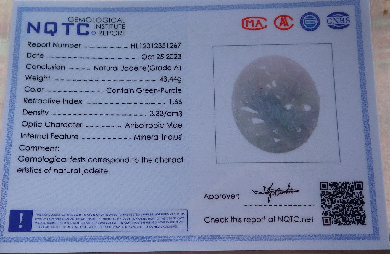 Atestita Verda Pala Lavenda Birmo 100% Natura A Jadejadeita Pendanta Fenikso-Flora Koliero 凤凰 637477 TN