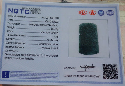 Atestita Glacia Blua Akvo Birmo 100% Natura A Jadejadeito Pendilo Pejzaĝa Pentrado Arba Koliero 山水画 637817 TN