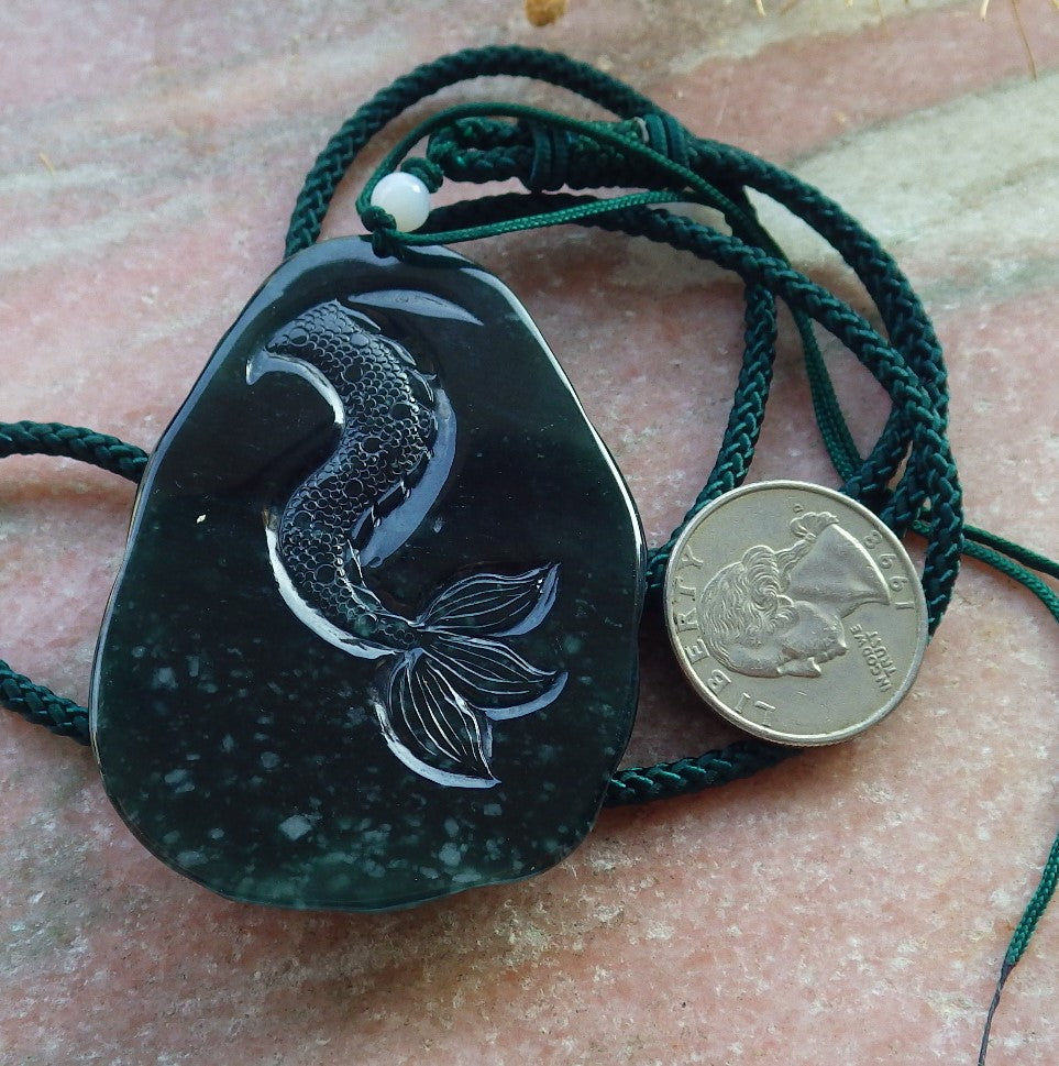 Atestita Glacia Blua Akvo Verda Birmo 100% Natura A Jadejadeita Pendanta Drako-Perlo-Koliero 生意兴隆 637906 TN