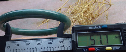 Certified Green Burma 100% Natural A JADE Jadeite Circle Bangle Bracelet 58 mm 手镯 638009  TN
