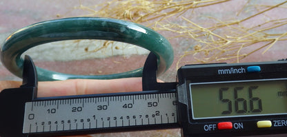 Certified Green Burma 100% Natural A JADE Jadeite Bangle Bracelet 57 mm 手镯 638601  TN