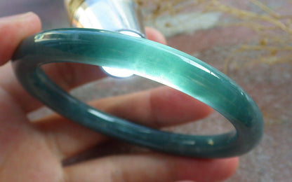 Certified Green Burma 100% Natural A JADE Jadeite Bangle Bracelet 57 mm 手镯 638622  TN