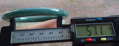 Certified Green Burma 100% Natural A JADE Jadeite Bangle Bracelet 57 mm 手镯 638622  TN