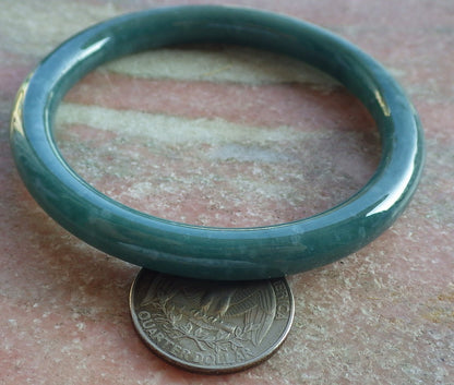 Certified Green Burma 100% Natural A JADE Jadeite Bangle Bracelet 57 mm 手镯 638622  TN