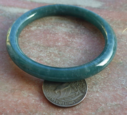 Certified Green Burma 100% Natural A JADE Jadeite Bangle Bracelet 54mm 手镯 638660  TN
