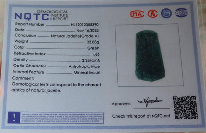 Certified Icy Green Burma 100% Natural A Jade jadeite Pendant Guanyin Kwan Yin Dragon Bead Necklace 观音 640611  TN