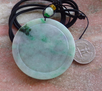 Certified Green Pale Lavender Burma 100% Natural A Jade jadeite Pendant Dragon Bead Necklace 生意兴隆 641075  TN