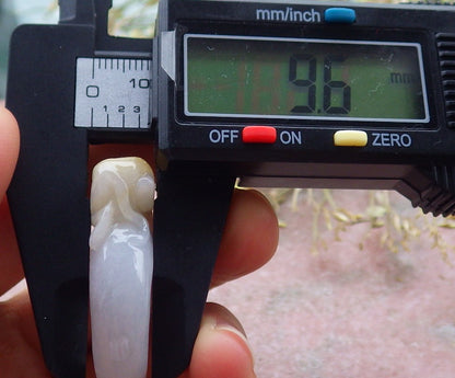 Certified Yellow Burma 100% Natural A JADE Jadeite Monkey Peach RING USA. 10.25 戒指 641260  TN