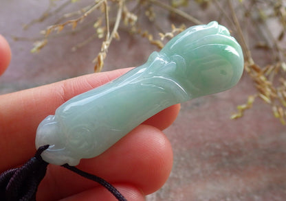 Certified Green Burma 100% Natural A Jade jadeite pendant Rose Flower Necklace 花开富贵 641762  TN