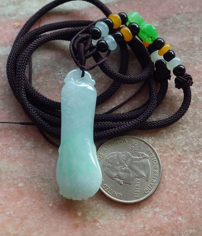 Certified Green Burma 100% Natural A Jade jadeite pendant Rose Flower Necklace 花开富贵 641762  TN