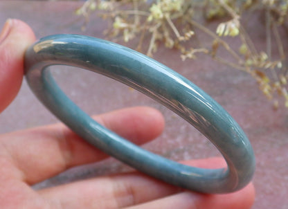 Certified Green Burma 100% Natural A JADE Jadeite Circle Bangle Bracelet 58 mm 手镯 642148  TN