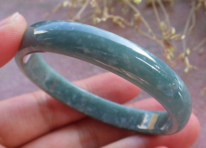 Certified Icy Green Burma 100% Natural A JADE Jadeite Bangle Bracelet 50 mm 手镯 642157 TN  Small Size