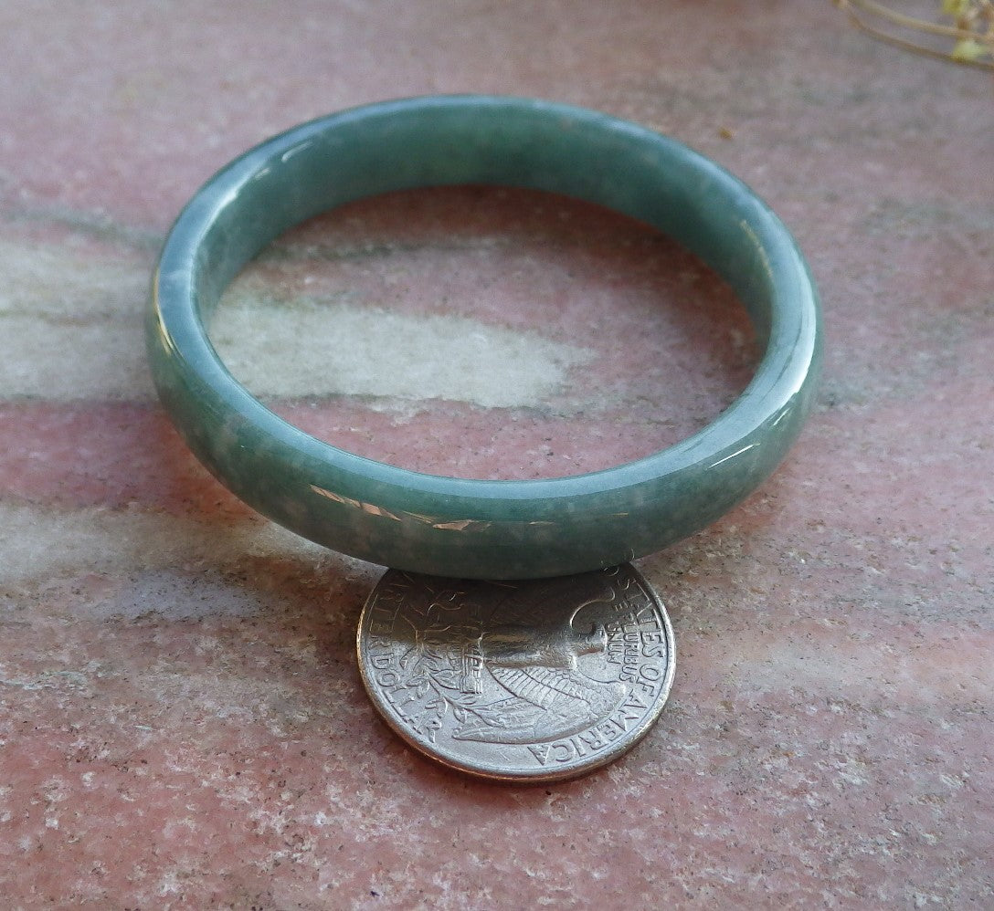 Certified Icy Green Burma 100% Natural A JADE Jadeite Bangle Bracelet 50 mm 手镯 642157 TN  Small Size