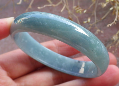 Certified Icy Green Burma 100% Natural A JADE Jadeite Bangle Bracelet 49 mm 手镯 642744 Small Size  TN