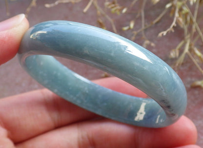 Certified Icy Green Burma 100% Natural A JADE Jadeite Bangle Bracelet 49 mm 手镯 642744 Small Size  TN