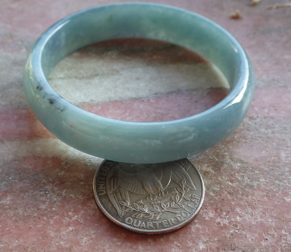 Certified Icy Green Burma 100% Natural A JADE Jadeite Bangle Bracelet 49 mm 手镯 642744 Small Size  TN