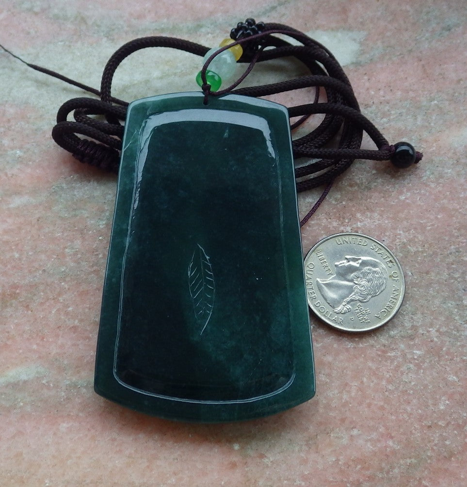 Certified Icy Blue Water Burma 100% Natural A Jade jadeite Pendant Landscape painting Guanyin Kwan Yin Tree Necklace 山水画 643286  TN