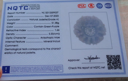 Certified Pale Lavender Burma 100% Natural A Jade jadeite Pendant 9 Dragon Bead Necklace 九龙戏珠 643297  TN