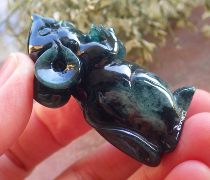 Certified Icy Green Burma 100% Natural A Jade jadeite Display Mouse Rat Money Coin 发财鼠 644259  TN