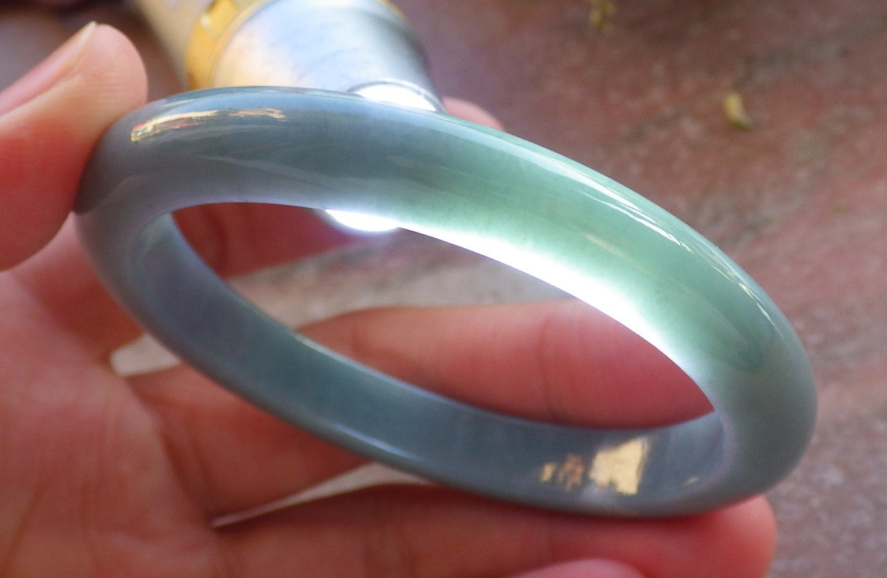 Certified Green Burma 100% Natural A JADE Jadeite Bangle Bracelet 53 mm 手镯 644270  TN