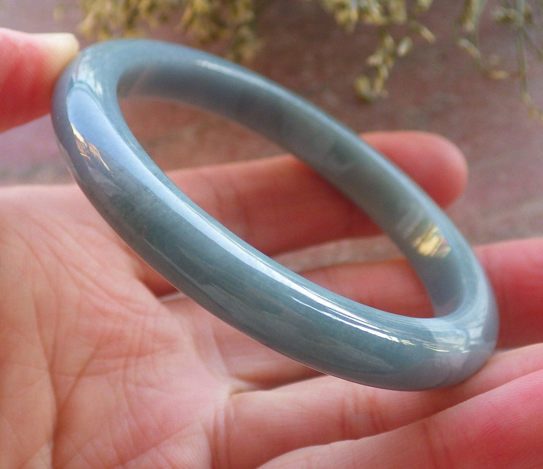 Certified Green Burma 100% Natural A JADE Jadeite Bangle Bracelet 53 mm 手镯 644270  TN