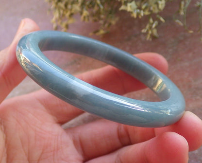 Certified Green Burma 100% Natural A JADE Jadeite Bangle Bracelet 53 mm 手镯 644270  TN