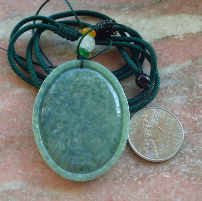 Certified Green Burma 100% Natural A Jade jadeite Pendant Jesus Cross Necklace 耶稣 644447  TN