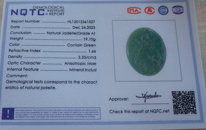 Certified Green Burma 100% Natural A Jade jadeite Pendant Jesus Cross Necklace 耶稣 644447  TN