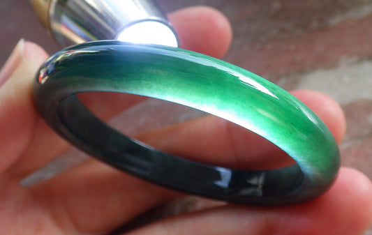 Certified Green Burma 100% Natural A JADE Jadeite Baby Bangle Bracelet 44 mm 647043 TN