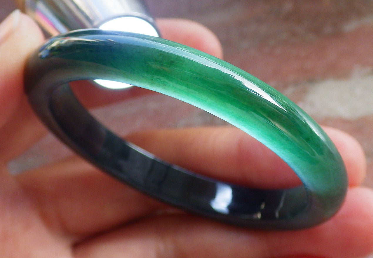 Certified Green Burma 100% Natural A JADE Jadeite Baby Bangle Bracelet 44 mm 647043 TN