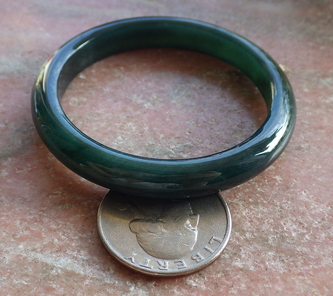 Certified Green Burma 100% Natural A JADE Jadeite Baby Bangle Bracelet 44 mm 647043 TN