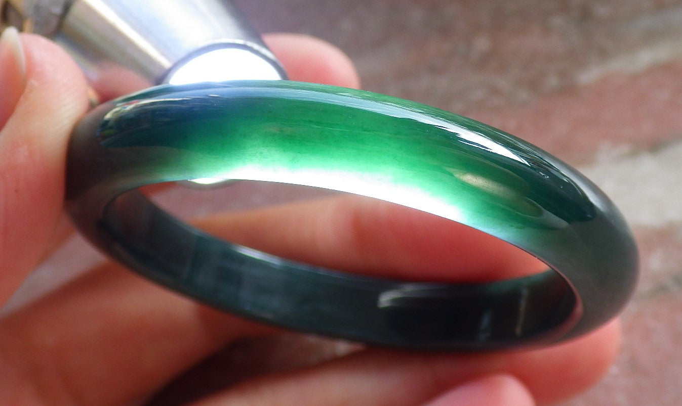 Certified Green Burma 100% Natural A JADE Jadeite Baby Bangle Bracelet 45 mm 647053 TN