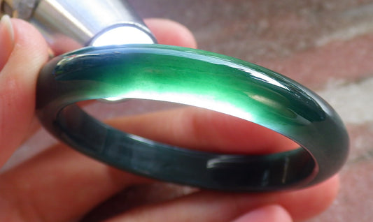 Certified Green Burma 100% Natural A JADE Jadeite Baby Bangle Bracelet 45 mm 647053 TN