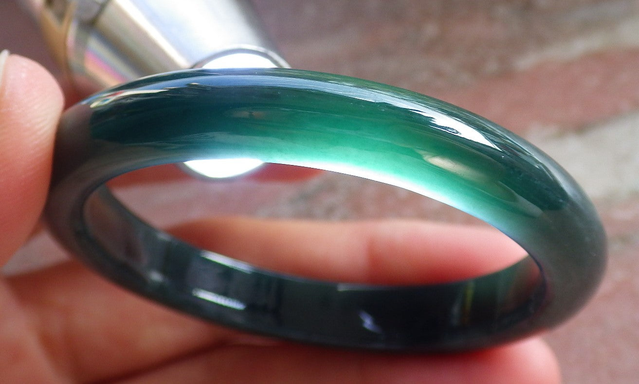 Certified Green Burma 100% Natural A JADE Jadeite Baby Bangle Bracelet 45 mm 647053 TN