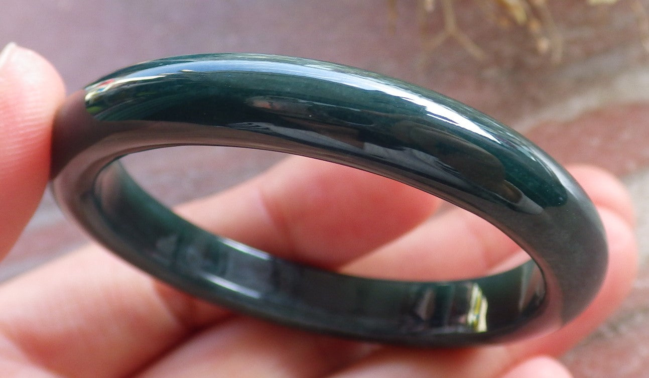 Certified Green Burma 100% Natural A JADE Jadeite Baby Bangle Bracelet 45 mm 647053 TN