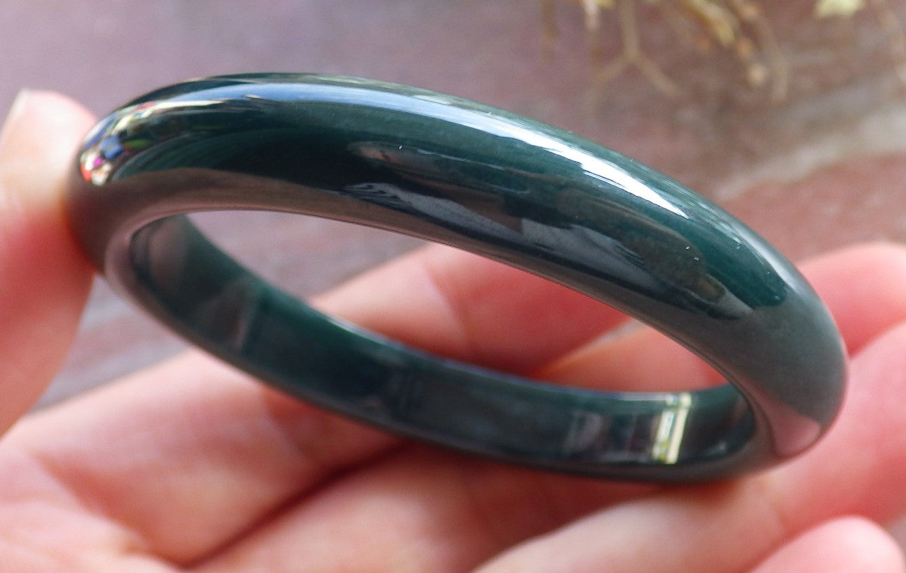 Certified Green Burma 100% Natural A JADE Jadeite Baby Bangle Bracelet 45 mm 647053 TN