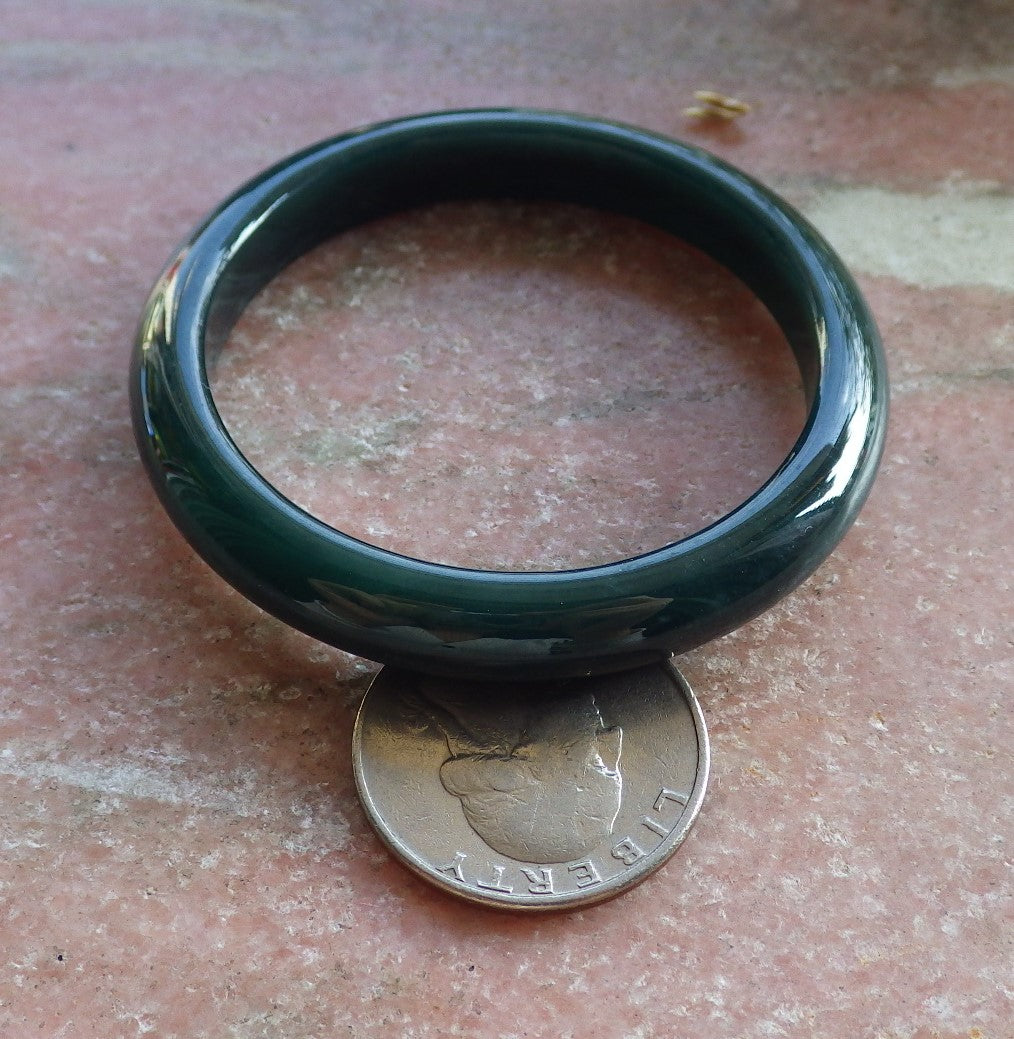 Certified Green Burma 100% Natural A JADE Jadeite Baby Bangle Bracelet 45 mm 647053 TN