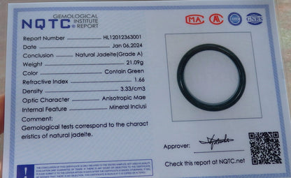 Certified Green Burma 100% Natural A JADE Jadeite Baby Bangle Bracelet 45 mm 647053 TN
