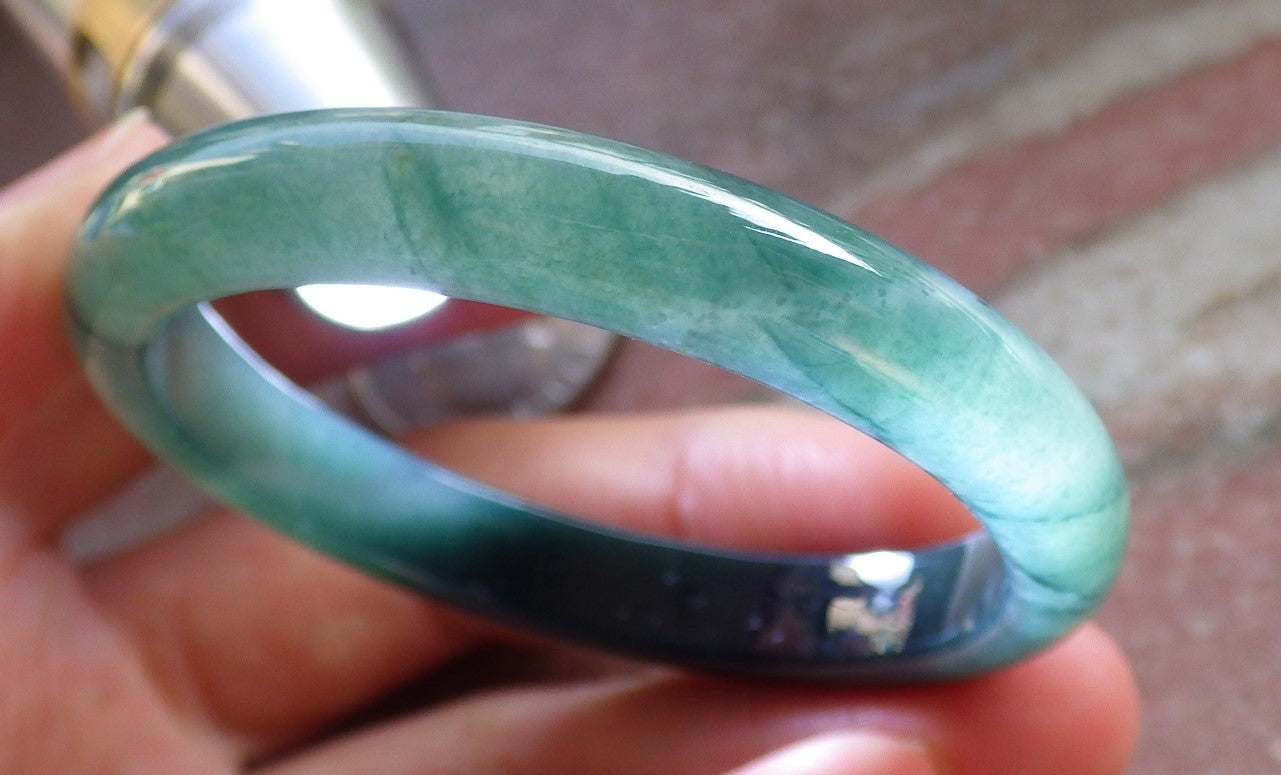 Certified Icy Green Burma 100% Natural A JADE Jadeite Baby Bangle Bracelet 46 mm 647080 TN