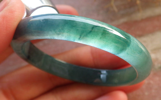 Certified Icy Green Burma 100% Natural A JADE Jadeite Baby Bangle Bracelet 44 mm 647270 TN
