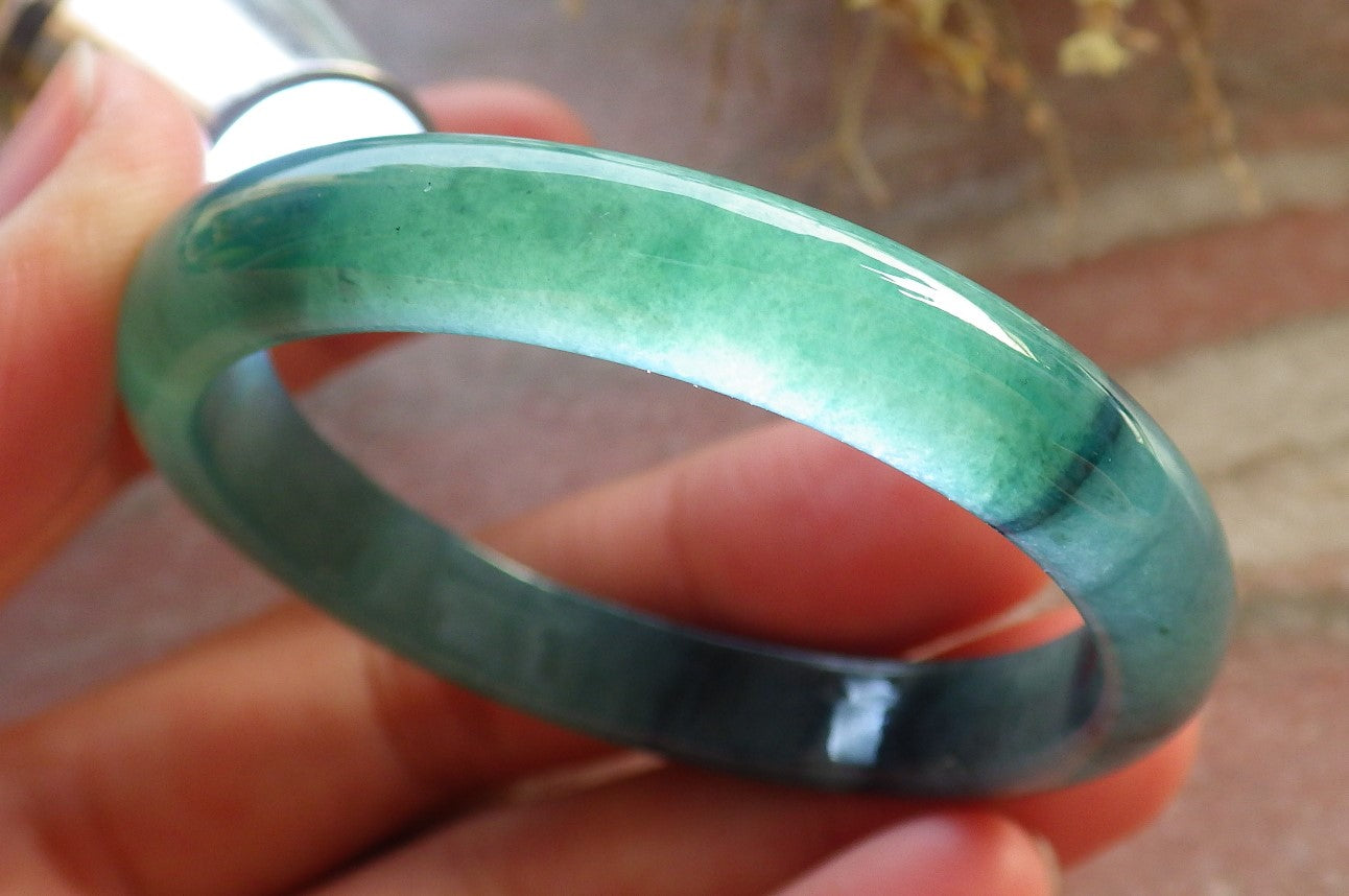 Certified Icy Green Burma 100% Natural A JADE Jadeite Baby Bangle Bracelet 44 mm 647270 TN